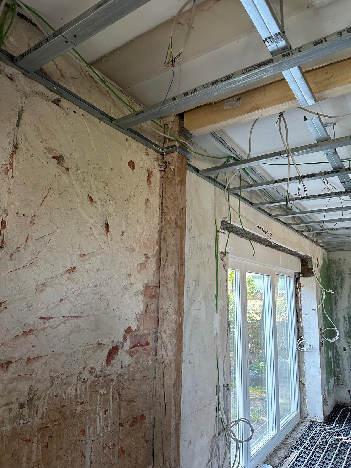 Vorher: Küche im Rohbau